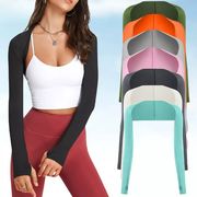 スポーツ用UVカットケープ レディース 自転車対応 アイスシルク2WAY 指抜きアームカバー  23色