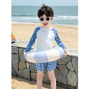 【2点セット】男児 水着 上下セパレート 水泳帽付き プール 海水浴 90-140cm