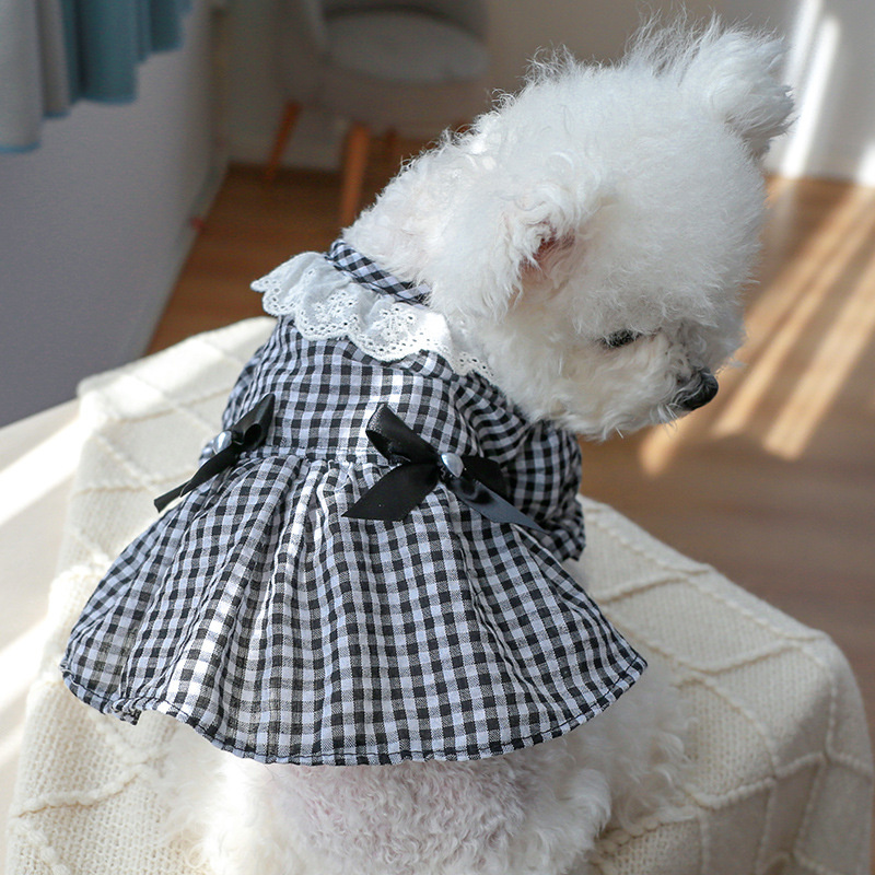 2025年の新作チェック柄ドレス★小型犬服★超可愛いペット服★犬服★猫服★ペット用品