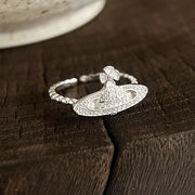 土星の輪シルバー指輪 惑星 宇宙 S925 シルバーアクセサリー アレルギー対応 調整可能 おしゃれ 上品