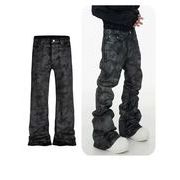 メンズファッション デニム パンツ 男女兼用 ストリート系 ベルボトム 春秋 2025新作★