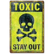 【初回送料無料】アルミニウム サイン Toxic Stay Out DE-MS7100