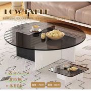 小さなローテーブルリビングルーム用ラウンドコーヒーテーブル北欧風・イタリア風