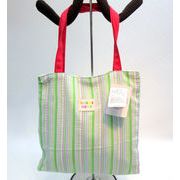【バッグ】【トートバッグ】ストライプ柄トートバッグ