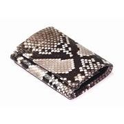 RED　CROW　ダイヤモンドパイソン　牛革　日本製　BOX型　コインコンパクトケース　TK-WSNM-B　NA