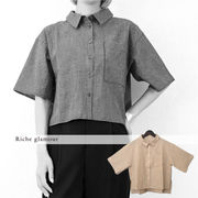 ▽SALE▽チェック　ハーフスリーブ　シャツ(32608)