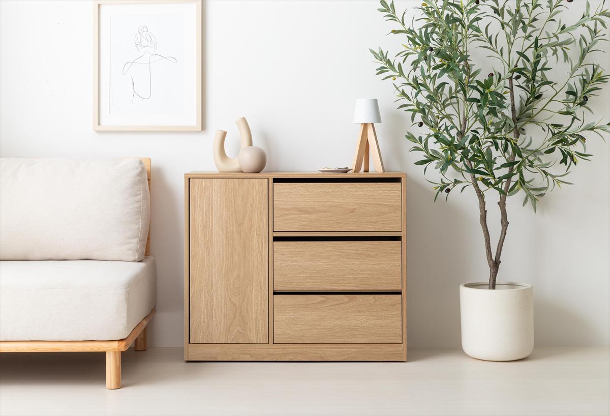 Sharon キャスター付きコンパクトキャビネット (138026_WH) g138026]【幅80cm】Sharon キャスター付きコンパクト