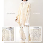 □　期間限定特価　□メッシュレース　ブラウス(31983)