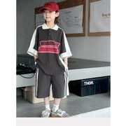2025夏新作  夏服  韓国風子供服 トップス+ショートパンツ  男の子 カジュアル 120-170cm