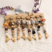 新作　ベビー　アニマール　おしゃぶりホルダー　トイホルダー　歯固め　木製　出産祝い　新生児　ギフト