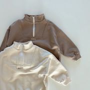 HUAIHB☆2025秋新規※ 子供用コットンハイネックスウェット 長袖トップス 男女兼用
