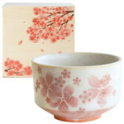 茶楽JAPAN　舞桜　抹茶碗　木箱桜