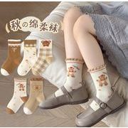 人気新作      子供靴下  韓国風子供服 ベビー靴  ベビー用   ソックス   可愛い  クマ 5足入り