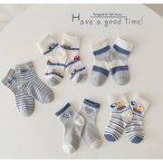 人気新作      子供靴下  韓国風子供服 ベビー靴  ベビー用   ソックス  通気性    可愛い  5足入り