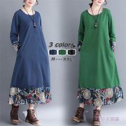 ワンピースリネンワンピース優雅