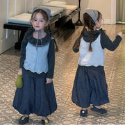 【2025秋新品】韓国風子供服  キッズ  百掛け トップス &ニットベスト&ズボン 分けて販売 90cm-150cm