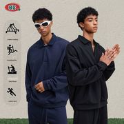 メンズファッション 無地 長袖 ポロシャツ 男女兼用 ストリート系 トップス 春秋 2025新作★全5色