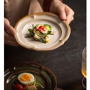 日常使いの荒焼き器 小鉢と梅デザイン中皿 朝食向け