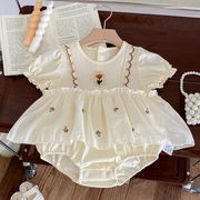 【キッズ】女の子 ボディースーツ 夏 涼しい 柔らか  保育園用  夏服 子供服