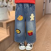 2025秋新作 韓国子供服 ジーパン子供服 ベビー服  キッズ服  ズボン 90-140cm