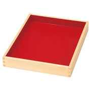 ヤマコー 用美 業務用 ひのき惣菜盆(朱黒)(中) yamaco41243