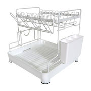 マリン商事 コンパクト水切りラック 省スペースでたっぷり大容量 上段には平皿約11枚収納