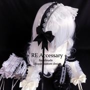 ヘアリボン ヘアアクセ レース 髪留め ヘアアレンジ コスプレ ロリータファッション
