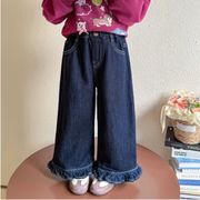 2025秋新作 韓国子供服 ジーパン子供服 ベビー服  キッズ服  ズボン 90-140cm