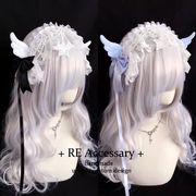 ヘアリボン ヘアアクセ レース 髪留め ヘアアレンジ コスプレ ロリータファッション
