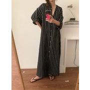 2025年INS 秋新作 　韓国風    気質    chic 韓国ファッション   ロングワンピース