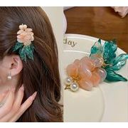 ビーズ金魚ヘアクリップ