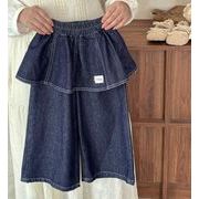 2025春秋子供服 おしゃれ デニムパンツ 韓国風 ボトムス ロングパンツ ジーンズ キッズ服 [90~140cm]