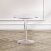 クリア テーブル 50cm 透明 北欧 サイドテーブル カフェテーブル コンパクト クリアカラー オフィス