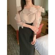 今季マストバイ 　韓国風    気質   おしゃれ　 chic 韓国ファッション メッシュ シャツ/ブラウス