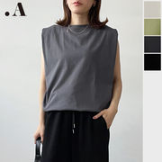 【好評につき追加☆2025新作予約】綿天竺ショルダータックプルオーバー