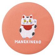 刺繍ミラー　招き猫　//お土産　アニマル　動物　インテリア　ギフト