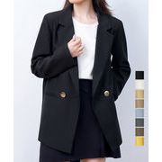 【日本倉庫即納】 ダブルボタンテーラードジャケットミドル丈