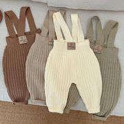 2025秋新作　ベビー服　ニット　サロペット　無地　可愛い　オーバーオール　子供服　カジュアル　ズボン