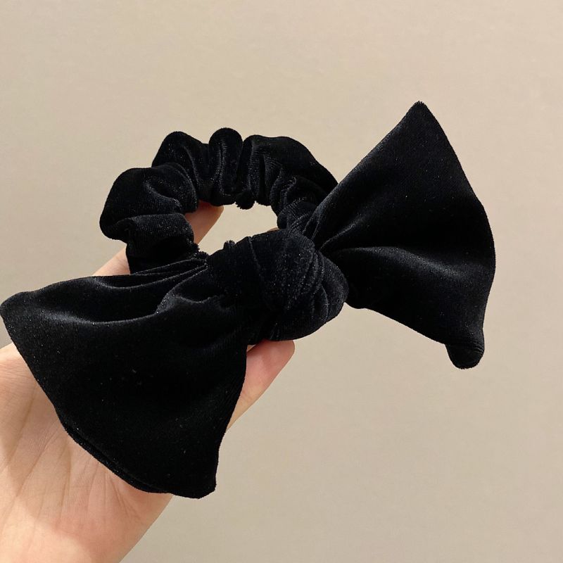 秋冬 髪飾り まとめ髪 レディース少女 ガールズ リボン ベルベット ビッグシュシュ ヘアゴム リングゴム