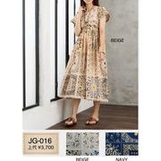 オリジナルデザインが輝る♪インド綿ワンピース「CUA COLLECTION JG016」