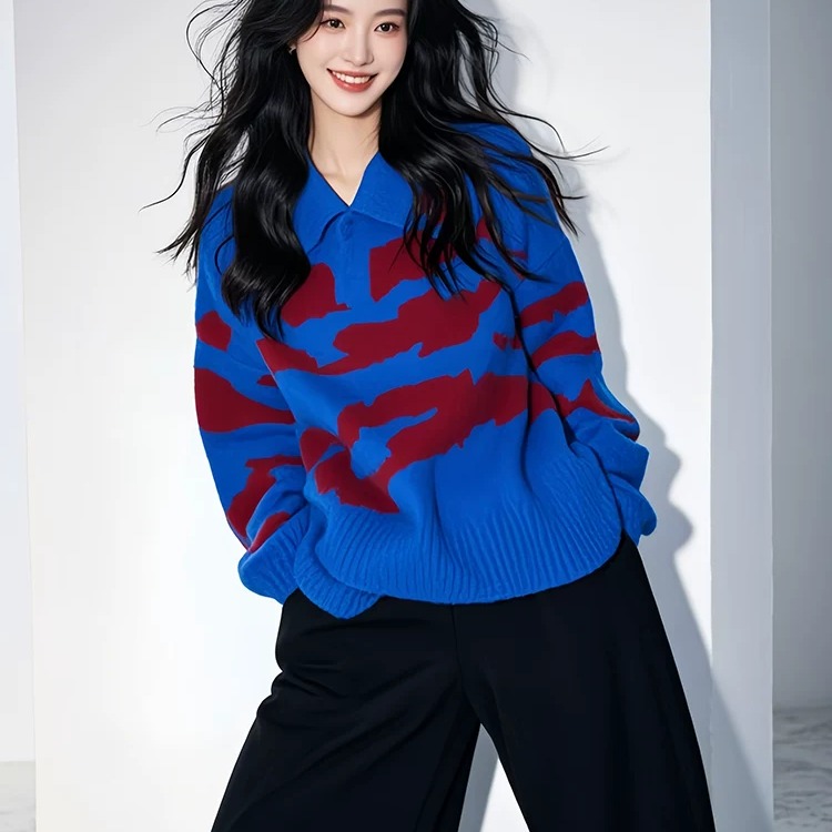 初回送料無料　ニットセーターゆったり長袖トップス　レディースファッション人気　着こなし抜群