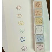 2025新作  文房具 印章 手帳 捺印  DIY スタンプ  かわいい   完全セット  ボタンスタンプ