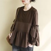 リボンブラウス　レディース　INS　韓国ファッション