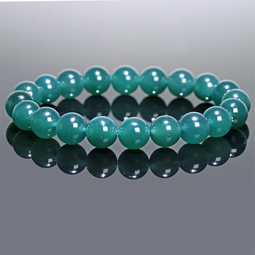 高品質 透明感 約10mm jadeite グァテマラ翡翠 硬玉 ブレスレット 天然ひすい ジェダイト