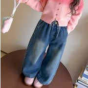 2025秋新作 韓国子供服 ボトムス　ジーンズ　デニムズボン　ズボン　パンツ 90-140cm