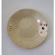 【安心の日本製！クラフトマンハウスの食器！】猫豆皿・丸型
