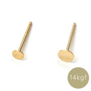 【刻印入り】14KGF ゴールドフィルド ピアスポスト3・4ｍｍフラット皿付き  金属アレルギー対応
