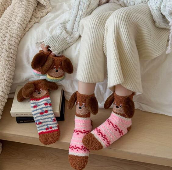 靴下 ソックス  フットカバー  ハイソックス 秋冬 保温ソックス