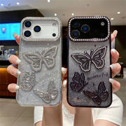 iPhone 17 Promax携帯ケースアイデア立体蝶ドリル落下防止保護カバー