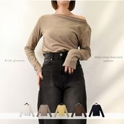 【2025新作】マットベロア　ボートネック　プルオーバー(32966)